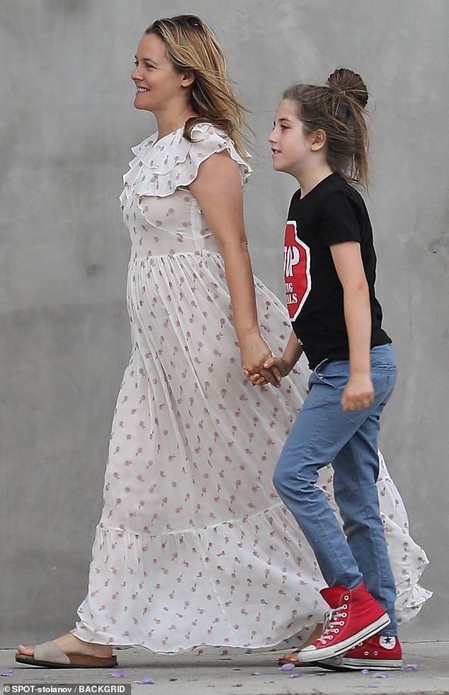 Alicia Silverstone Looks Cheerful As She Holds Hands With Her Nine Year Old Son Bear In Los 9360