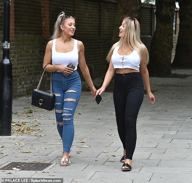 Love Island's newly single Jess Gale steps out with her twin sister Eve