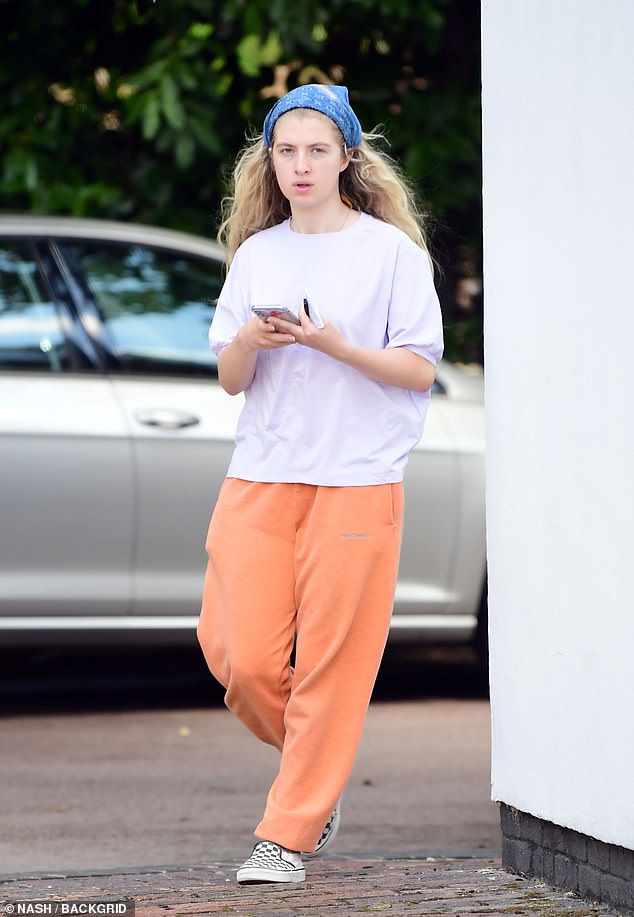 orange jogging bottoms