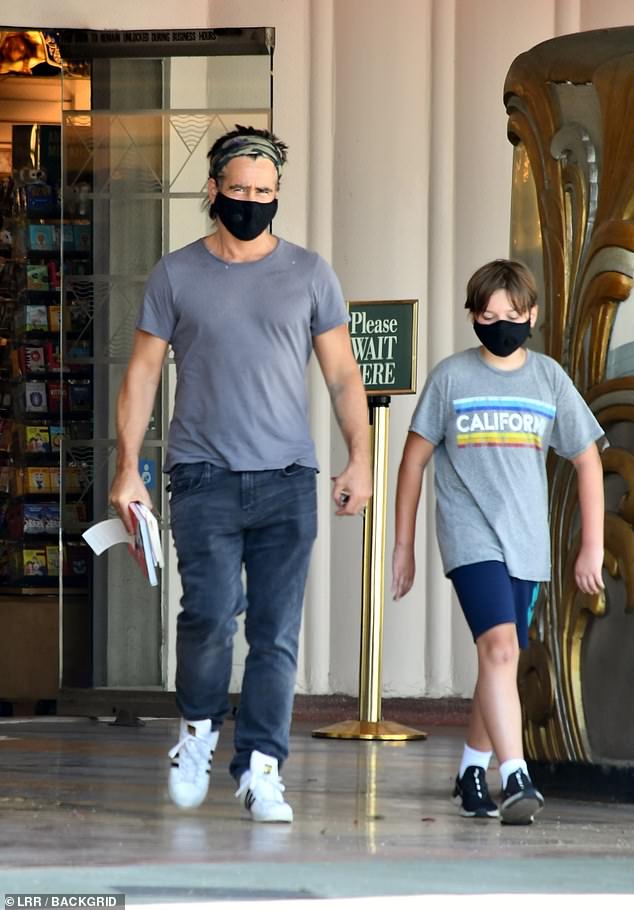 Colin Farrell And Son Henry Keep Their Minds Active As They Head To The