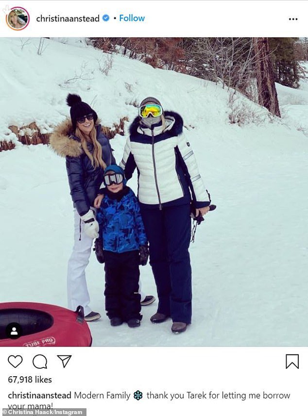 Christina Anstead Thanks Ex Tarek El Moussa For Letting Her Borrow His Mom Dominique For Ski Trip Readsector