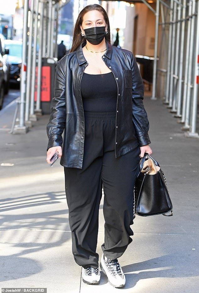 ashley graham leather jacket